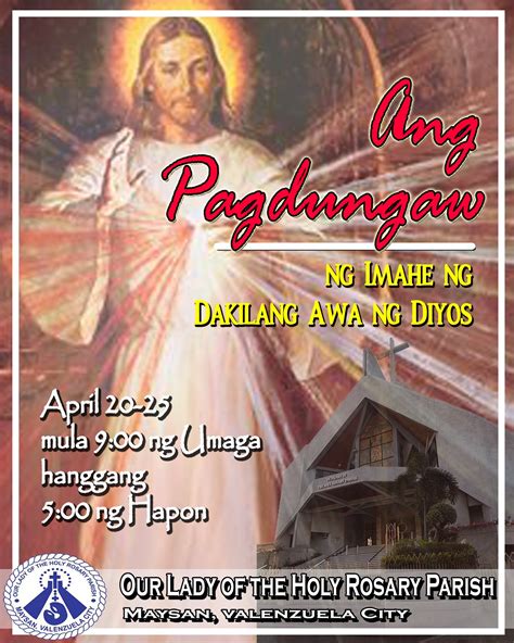 Ang Rosaryo ng Dakilang Awa ng Diyos (CHAPLET OF DIVINE .